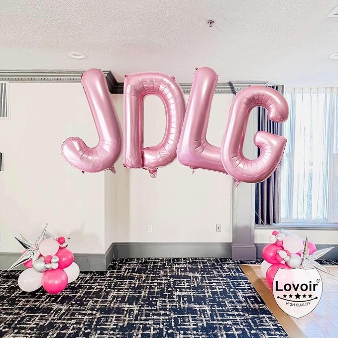 Pink Letter C Balloons, 40 Inch Pastel Pink Letter Balloons C Foil Mylar Helium Pink Letter Balloons for Birthday Party Supplies Anniversary Event Celebration Decorations Alphabet Pink C