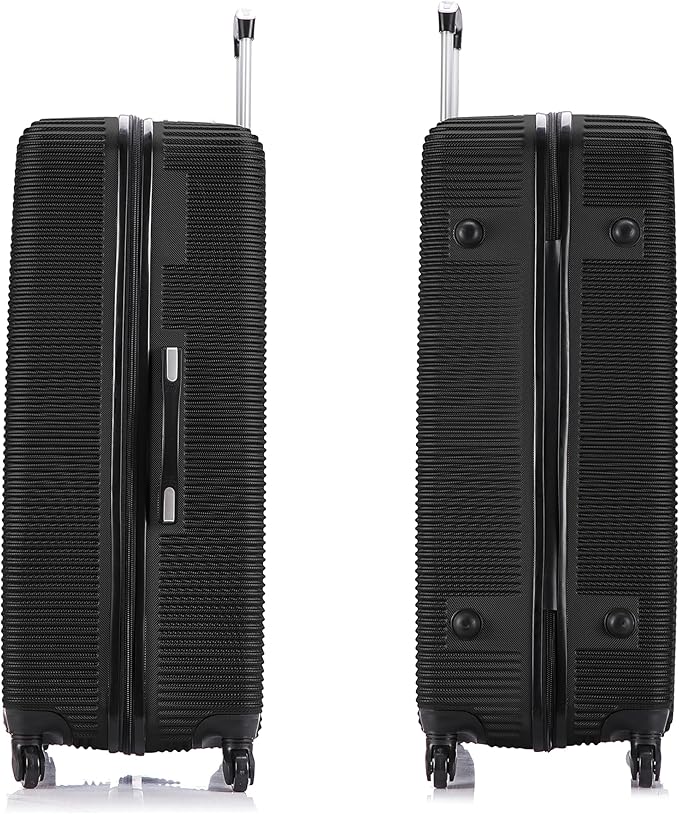 InUSA ROYAL Hardside Spinner Luggage with Ergonomic Handles | Spacious Travel Suitcase with Four Spinner Wheels and Studs | 32 Inch Extra Large Spinner Luggage | Black
