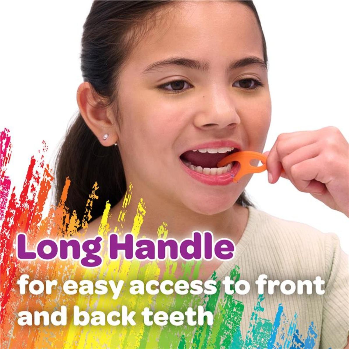 GUM Crayola Twistables Kids Flossers with Fluoride, Designed for Little Hands, Three Fun Fruit Flavors, Easy-to-Use Dental Floss Picks for Children Ages 3+, 90 Count (Pack of 4)
