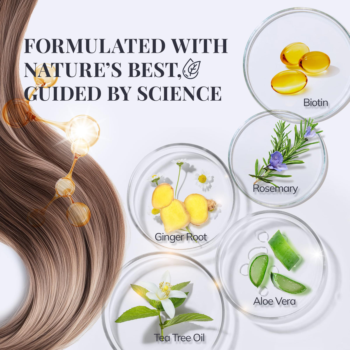 RootStim Biotin & Rosemary Shampoo for Hair Growth - Hair Loss Shampoo with Saw Palmetto Ginger Caffine Supports Thicker-Looking Hair Sulfate Free 10 fl oz Each, Pack of 2