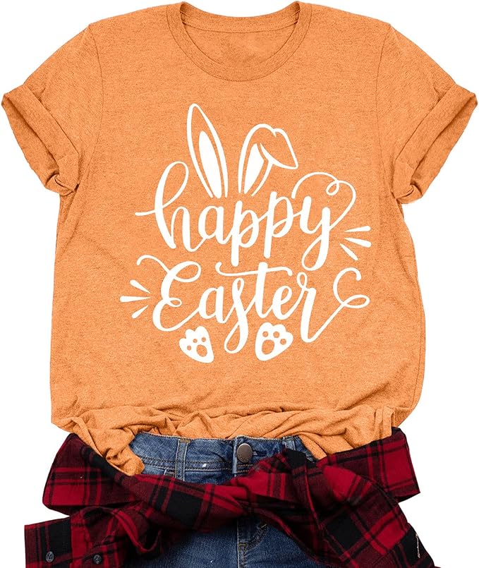 LAZYCHILD Women Easter Teacher Shirts: Funny Treat All with Kindness T-Shirt Bunny Rabbit Tee Tops