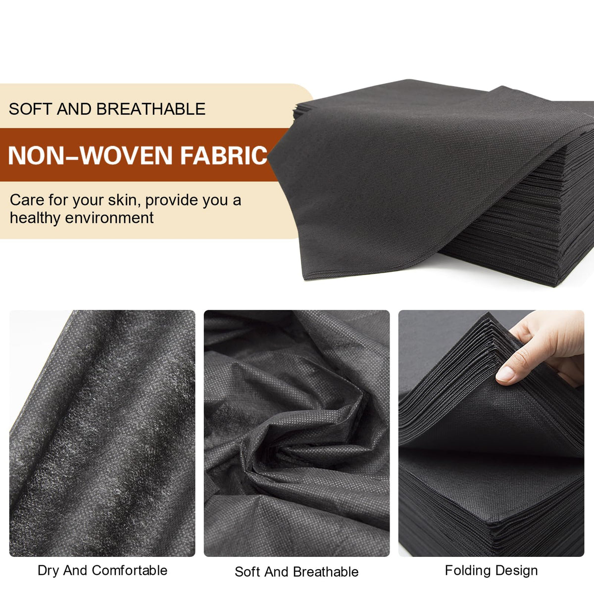 Eviqei 60 Pcs Disposable Fitted Massage Table Sheet Set - 30 Pcs Breathable Spa Bed Sheets and 30 Pcs Face Cradle Covers/Headrest Covers