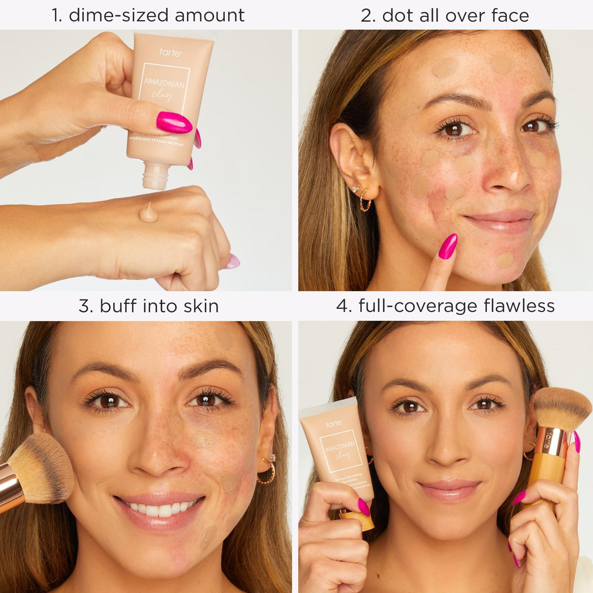 tarte Amazonian clay 16-hour Full Size coverage foundation – Matte Finish Foundation, Vitamin E for Hydration & Smooth Looking Skin, Vegan & Cruelty-Free, full size, medium neutral