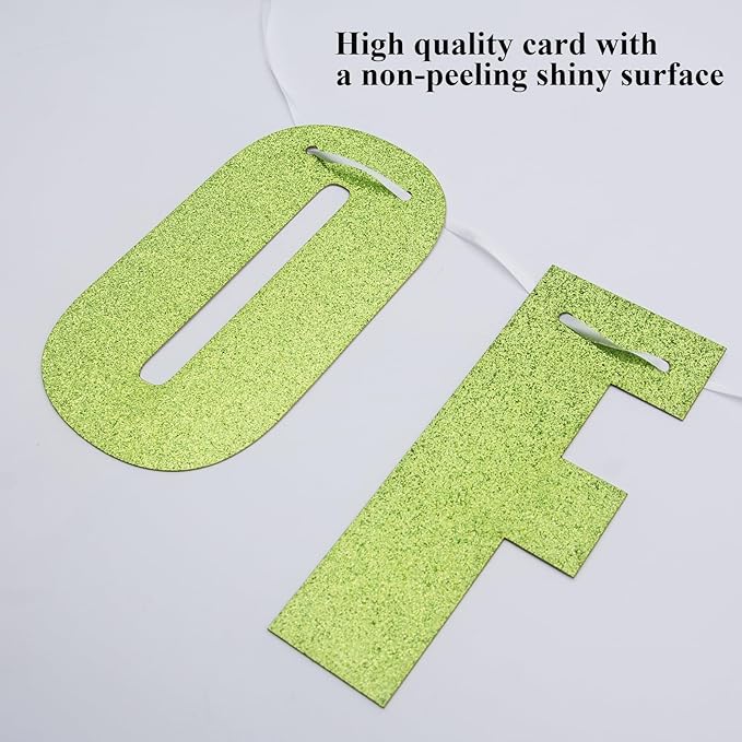 Pre-Strung Party Decorations Set Get out of my Swamp Bunting Banner Green Glitter Birthday Funny Housewarming Party Decor