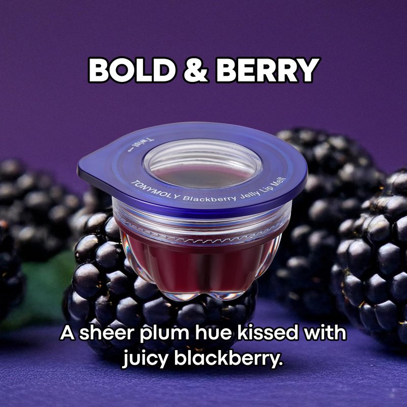 TONYMOLY Jelly Lip Melt, Moisturizing, Hydrating & Nourishing Lip Balm Treatment, Blackberry 0.31 oz.
