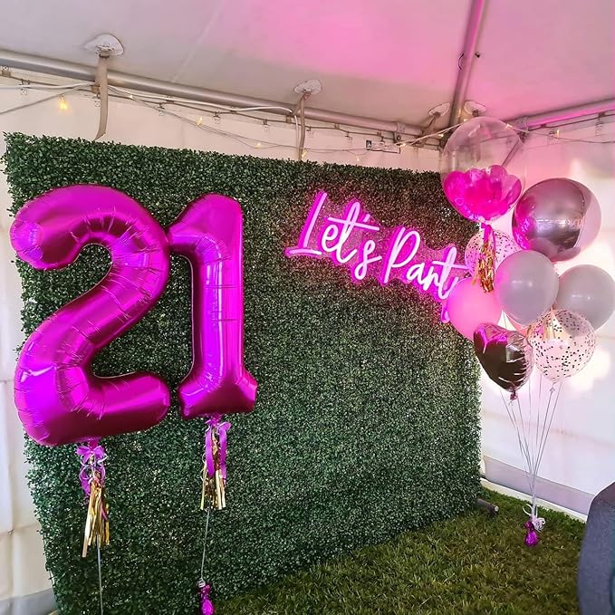 Rosy Purple Number 2 Balloon 40 Inch, 2 Balloon Number, 2nd Birthday Decorations for Baby Girls Boys Toddlers