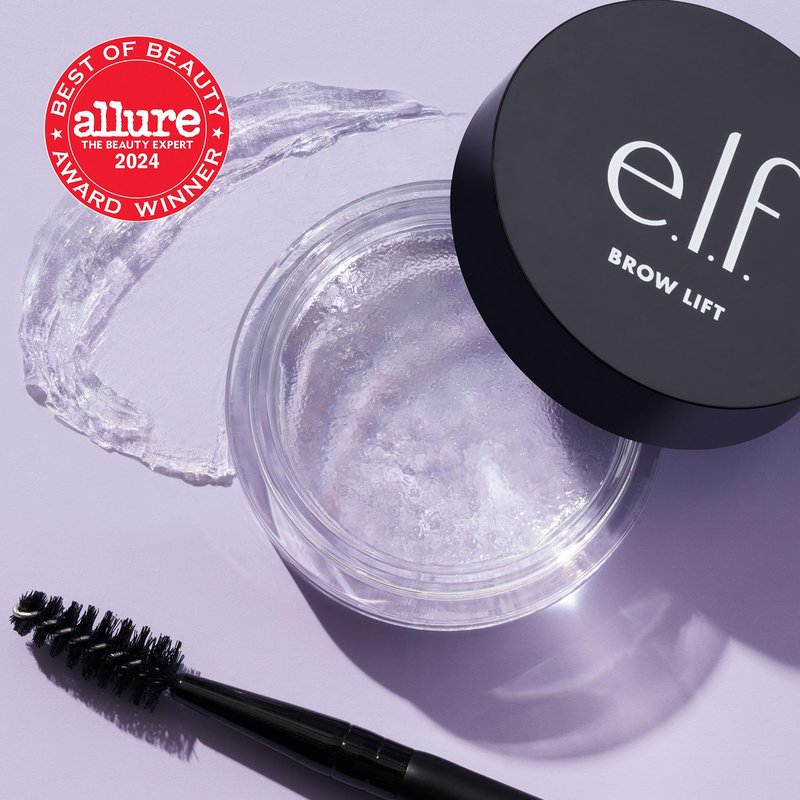 e.l.f. Brow Lift, Clear Eyebrow Shaping Wax For Holding Brows In Place, Creates A Fluffy Feathered Look, Vegan & Cruelty-Free, Clear
