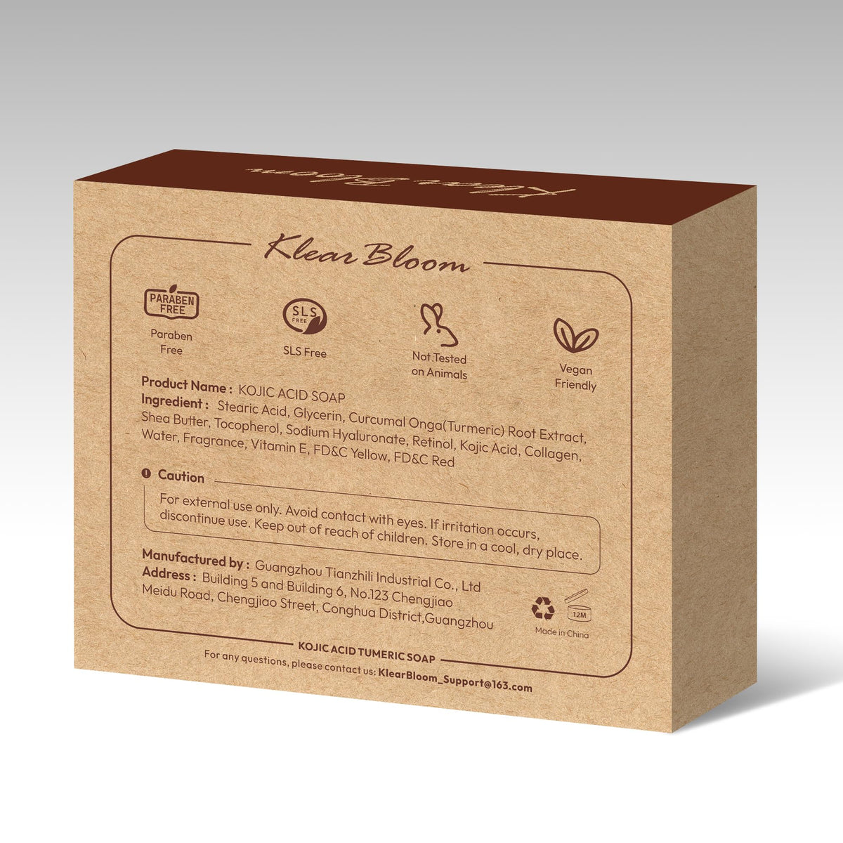 KlearBloom Kojic Acid Soap, Turmeric Soap Bar for Dark Spots Brightening & Moisturizing with Collagen, Vitamin E, Retinol, Hyaluronic Acid, Shea Butter, Paraben & Sulfate-Free 105g x4 Bars With Holder