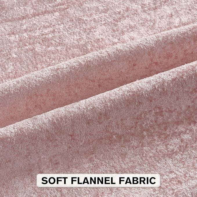FUTEI Pink Flannel Throw Pillow Covers 24x24 Inch Set of 2,Soft Dimensional Textured European Cushion Cases,Modern Home Decor for Couch Living Room