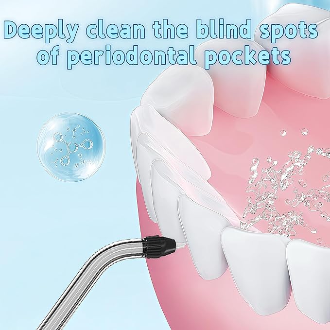 Replacement Head for COSLUS Water Flosser, Replacement Periodontal/Pocket Tips Oral Irrigator Jet Tip Only Compatible COSLUS C20 (F5020E), E40 (WFP14), C31 (F5023), C50, and C51 Water Flosser