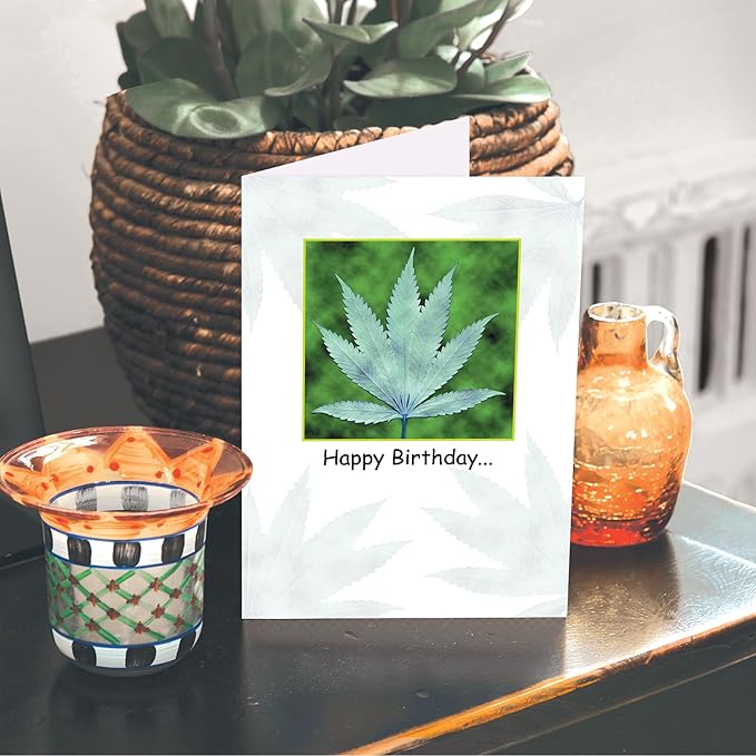 Funny Stoner Birthday Card Assortment (5x7) 4 Card Set by Smart Alex (Weed Gift Designs)