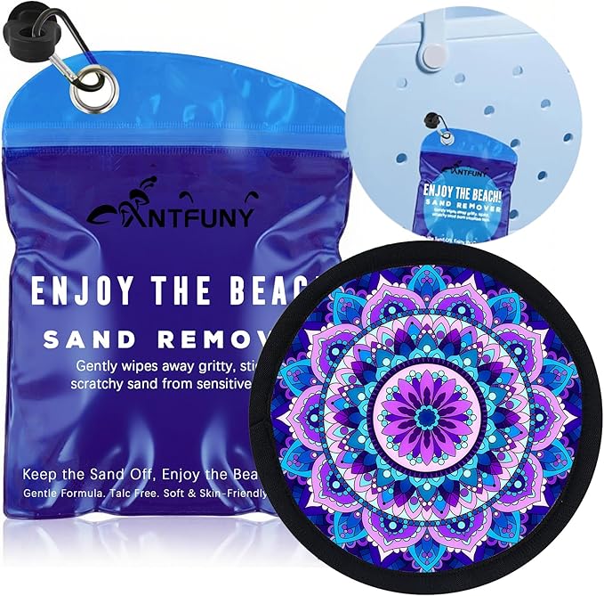 Antfuny Sand Remover Cleaner Eraser for Family Women Vacation Trip Hawaii Honeymoon Gift Costa Rica Must Haves Resort Rio de Janeiro Bahamas Punta Cana Essential Waikiki Spring Trip Towel