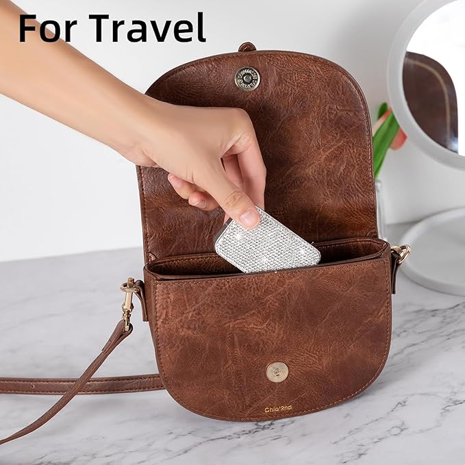 2pcs Dental Floss Holder Bling Gum Container Small Metal Tin Box Case for Q-tip,Cotton Swab（Black
