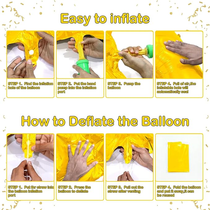Gold Number Balloons Birthday Balloons - Giant Gold Number 8 Balloon 40 inch, Numbers Balloon Birthday Decorations, Gold Party Supplies for Women Men