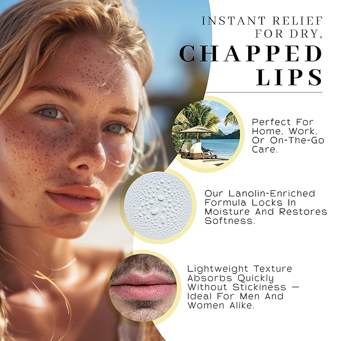Vanman’s - Handmade Peppermint Beeswax Lip Balm (9 Pack) - Peppermints Lip Balm with Rosemary, Almond and Coconut Oil - Bee Balm with Vitamin E - Peppermint Balm Ideal for Dry Lips - 2 oz