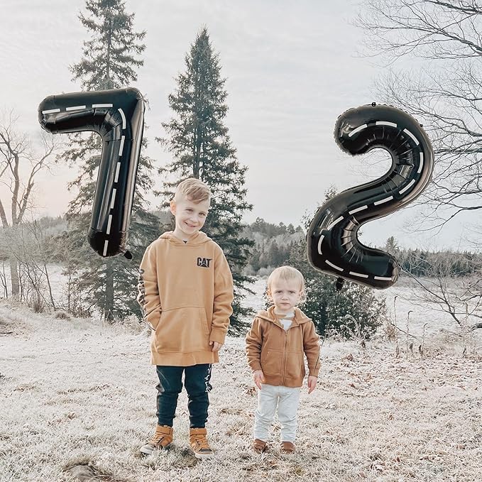 Race Car Number 6 Balloon 40 Inch, 6 Balloon Number, 6th Birthday Decorations, Race Car Party Supplies for Boys Girls