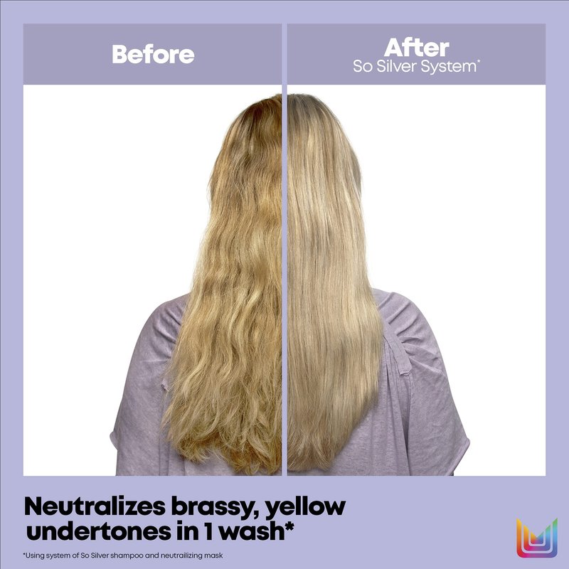 MATRIX Total Results So Silver Color Depositing Purple Shampoo For Neutralizing Yellow Tones | Tones Blonde & Silver Hair | For Color Treated Hair