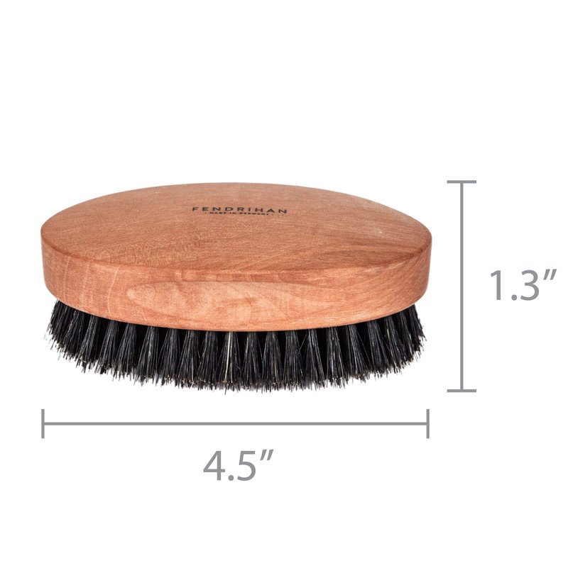 Fendrihan Genuine Boar Bristle and Pear Wood Military Hair Brush, Made in Germany VERY SOFT LIGHT BRISTLE