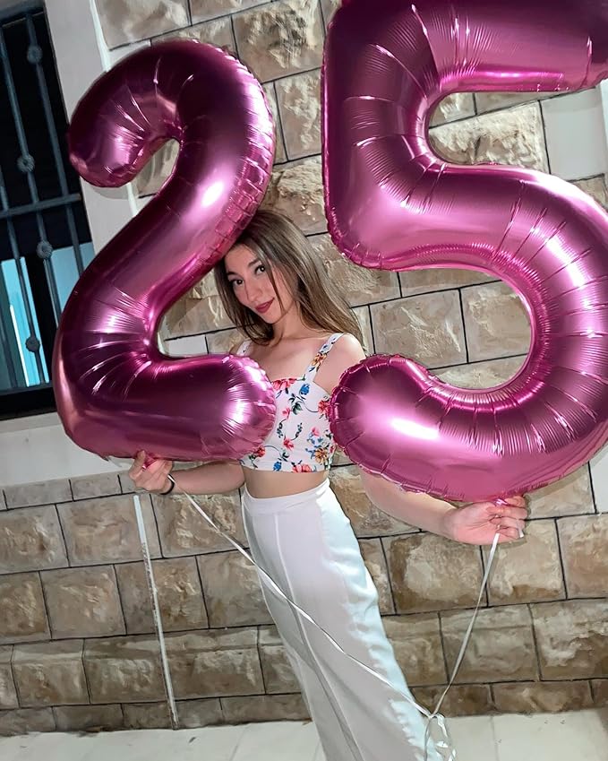 Pink Number 5 Balloon 40 Inch, 5 Balloon Number, 5th Birthday Decorations, Pink Party Supplies for Boys Girls