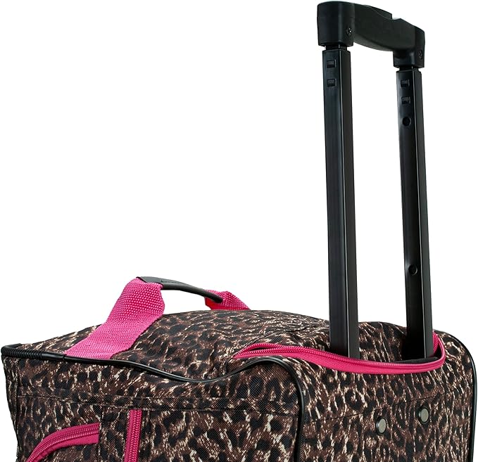 Rockland Rolling Duffel Bag, Black, 22"