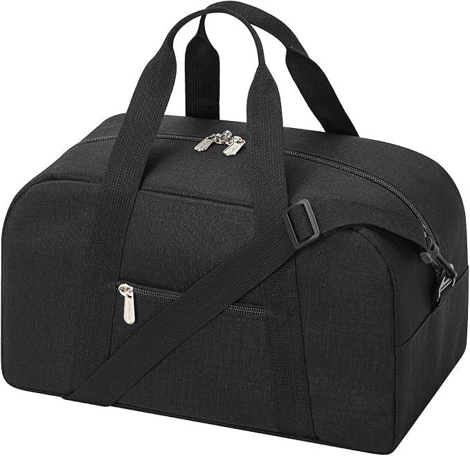 Apenze Small Gym Bag 14 inch lightweight Carry On Mini Duffel Bag for Travel Sport - Black