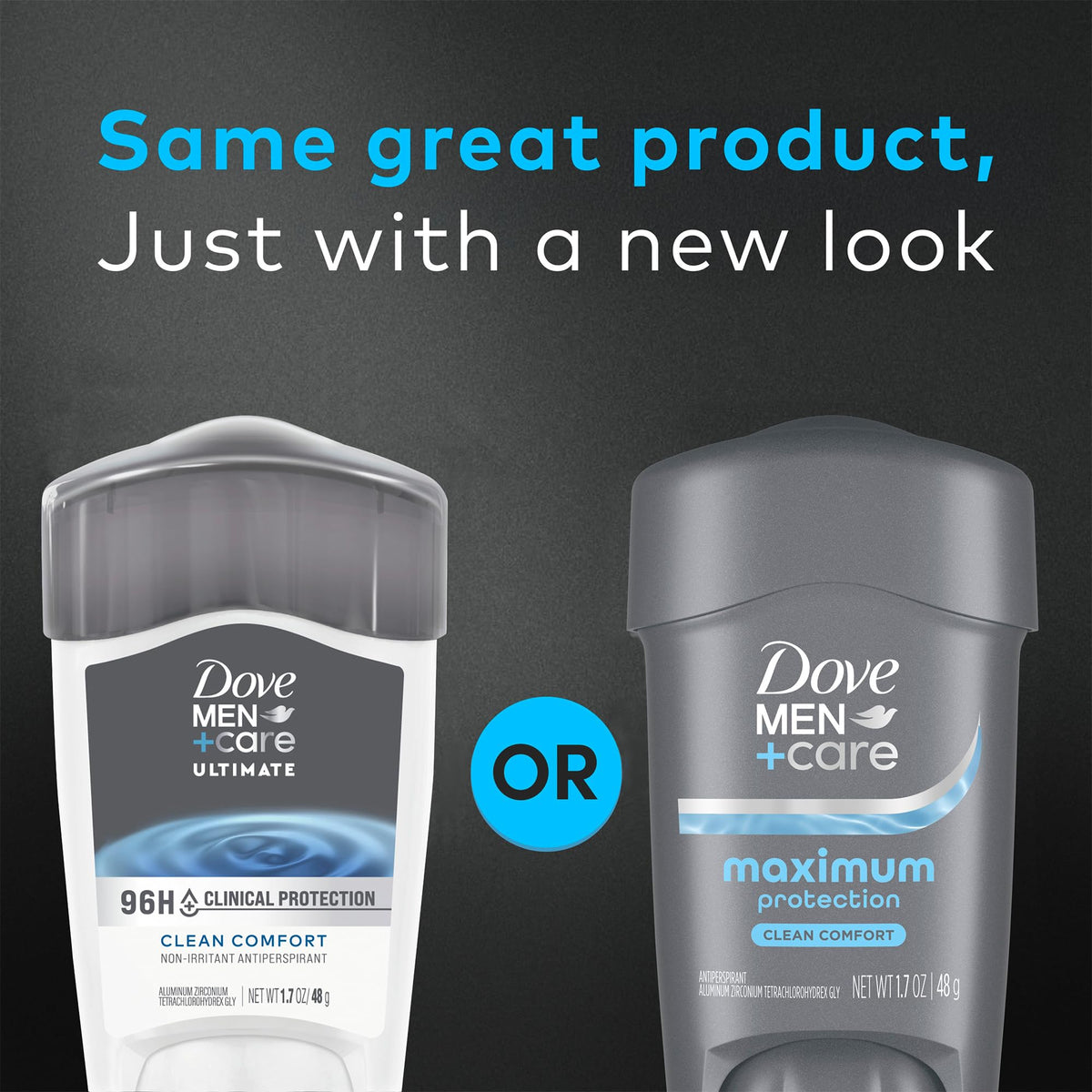 Dove Men+Care Deodorant, 96H Clinical Protection Antiperspirant, Clean Comfort 4-Pack – Prescription Strength Wetness Defense with ¼ Moisturizers, 1.7 Oz Ea