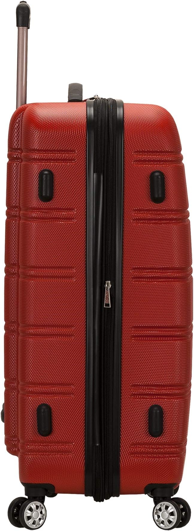 Rockland Melbourne Hardside 3 Piece Expandable Spinner Wheel Luggage Set, (20"/24"/28"), Red