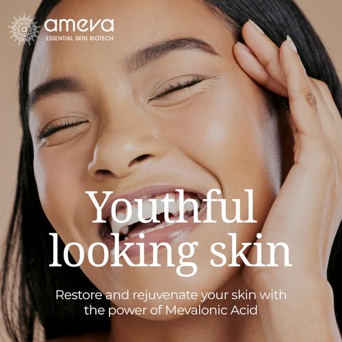 AMEVA Mevalonic Acid Multipotent Serum: Plant-Based, Vegan, Boosts Collagen, Hyaluronic Acid, For Sensitive Skin, Anti-Aging, Velvety Soft, Enhances Radiance (Multipotent Serum)