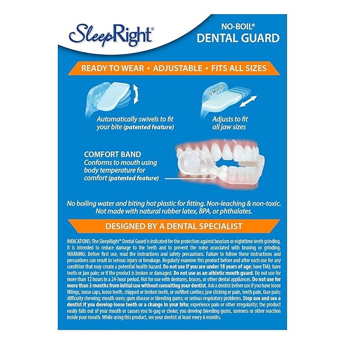 SleepRight Ultra-Comfort Dental Guard Mouth Guard to Prevent Teeth Grinding - No Boil - Extra Strong