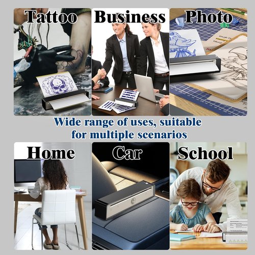 Padieoe Tattoo Stencil Printer, Tattoo Thermal Machine Wireless Bluetooth Stencil Printer with 2500mAh Battery for Tattooist