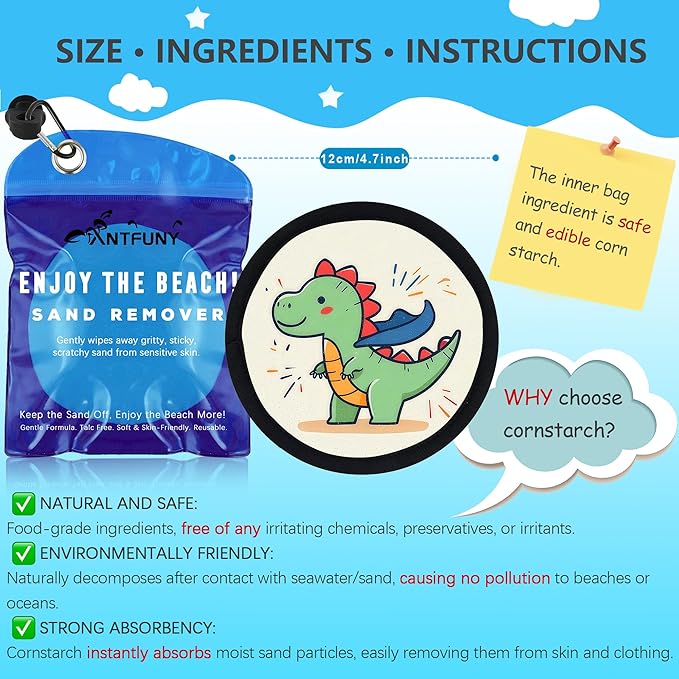 Antfuny Sand Remover Unicorn Eraser Removal Bag Mitt Brush Wipe Off Beach Vacation Essentials Travel Necessities Supplies Lake Day Activities Find Hawaii Trip Must Have Family Game Towel Sifter Cloud