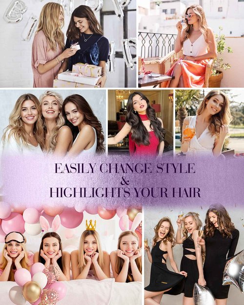 LaaVoo Micro Bead Hair Extensions Real Human Hair Highlight Micro Loop Hair Extensions Light Brown Highlighted with Platinum Blonde 50g 50s 20 Inch