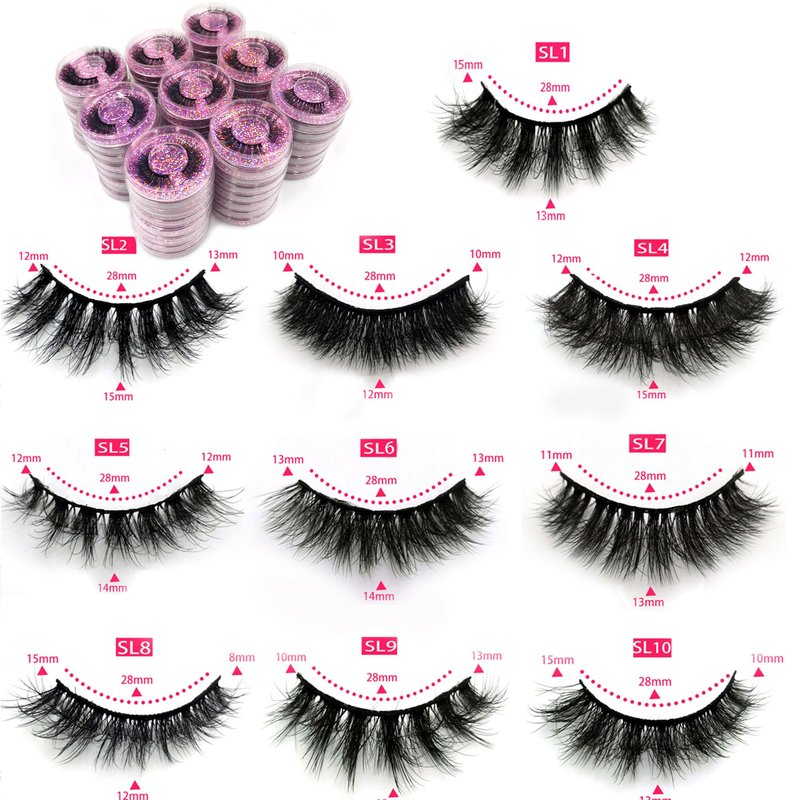 Ellazzle Eyelashes Wholesale Natural Look False Lashes 3D Fluffy Eyelashes Bulk 10 Styles(20 pairs)