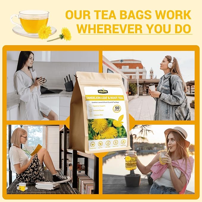 Dandelion Leaf & Root Herbal Tea-Caffeine-free, 50 Teabags