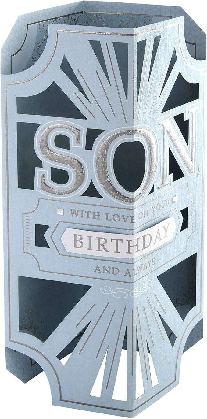 Hallmark Birthday Card for Son - Classic Laser Cut 3D Design