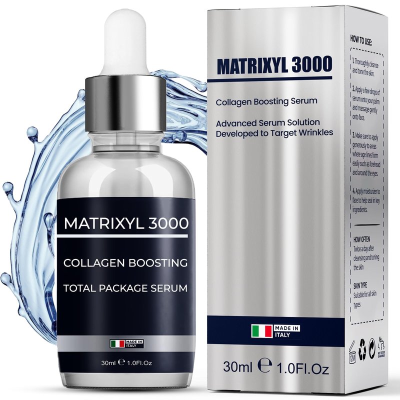 Matrixyl 3000 Total Package Serum with Hyaluronic Acid, Argireline Serum for Anti-Wrinkle, Collagen Boosting, Anti-Aging & face hydrating, Deep Wrinkle Repair & Firming for Fine - 30ml
