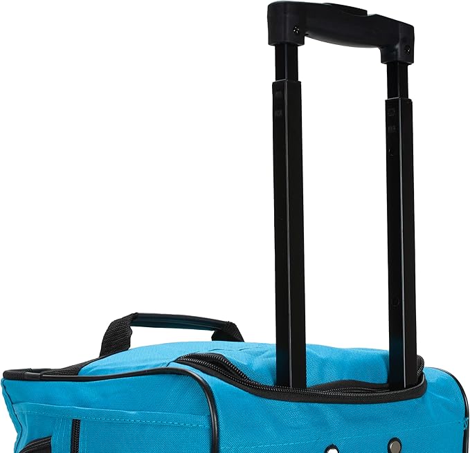 Rockland Rolling Duffel Bag, Black, 22"