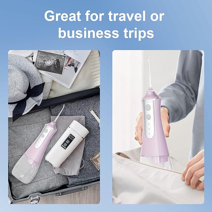 Electric Water Flosser Water Flosser Portable Dental Flosser Oral Cleaning (L10 Pink)