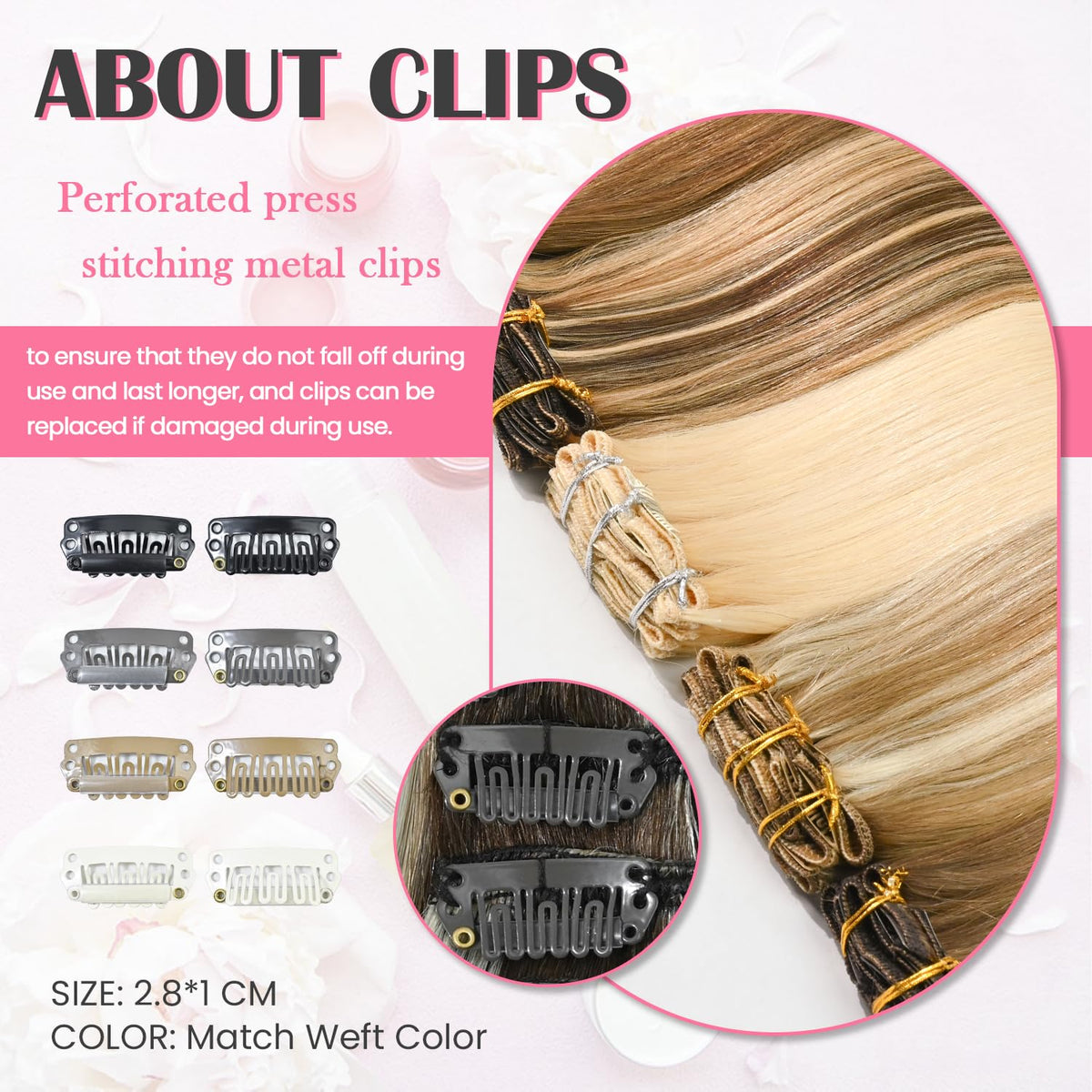 Aison Clip In Extensions Real Human Hair Balayage 75G Medium Brown to Blonde 100% Remy Human Hair Straight for Women 7pcs 16clips (15 Inch #4P613)
