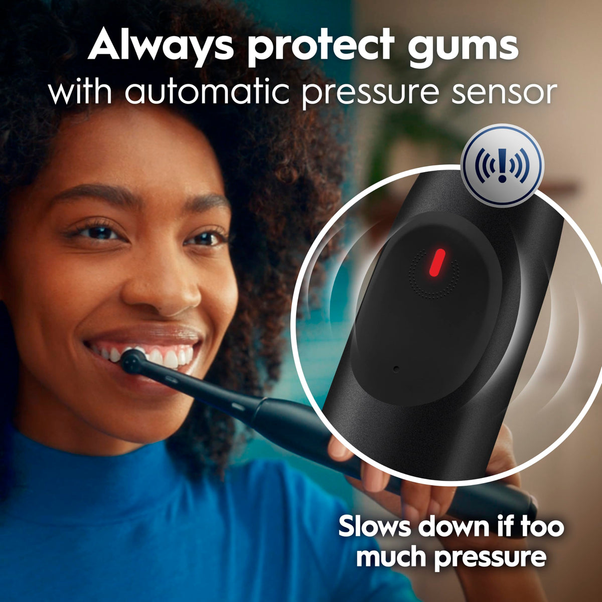 Oral-B iO Series 2 Limited Simple Clean Rechargeable Electric Toothbrush for Adults, Night Black, 3 Modes, Automatic Pressure Sensor for Gum Care, Travel Case