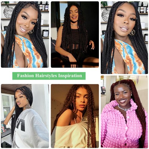 Youthfee 360° HD Full Lace Braided Wigs Knotless Twist Braided Wig for Women Braid Lace Front Wig with Baby Hair Premium Synthetic Long Burgundy Twist Braid wigs 36 Inch