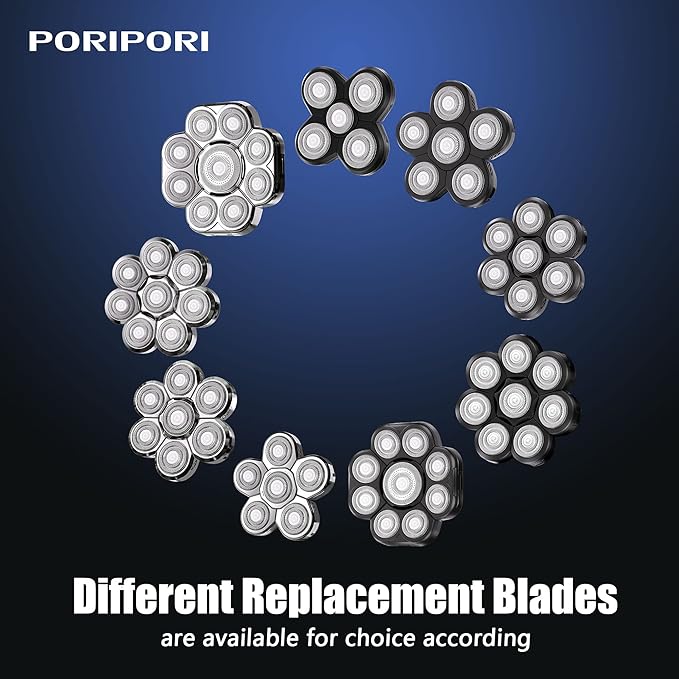 Universal Replacement Heads for Blade,Replacement Blades Compatible with Most Major Head Shaver Brands, Easy-to-Install Electric Razor Shaver Heads for Bald Men. (5 Black)