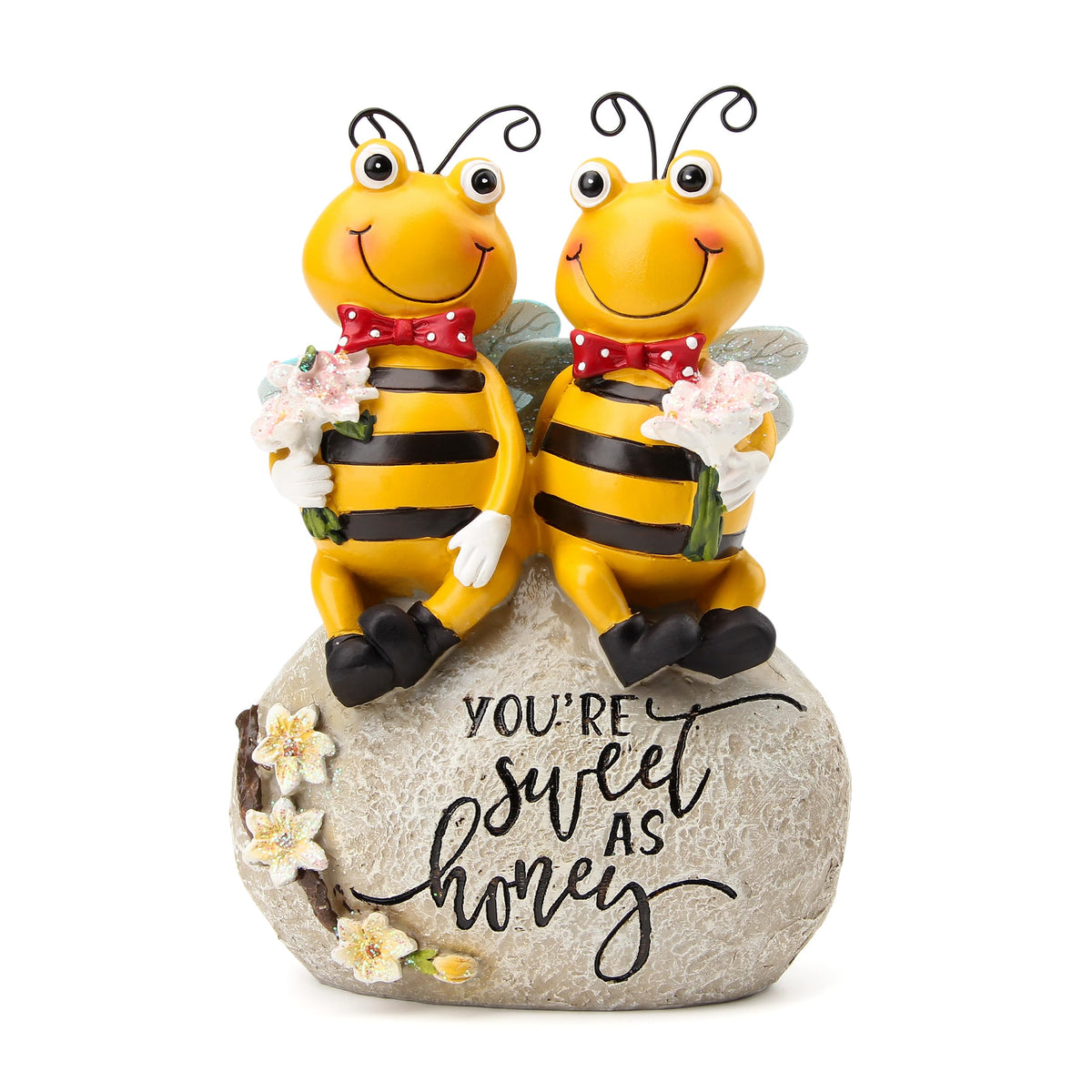Smadeer Bee Statue for Garden Decorations Honey Bee Figurine for Outdoor Patio Lawn Porch Yard Backyard Outside Indoor Shelf Table Home Decor Garden Sculptures & Statues Holiday Spring Summer Bee Gift