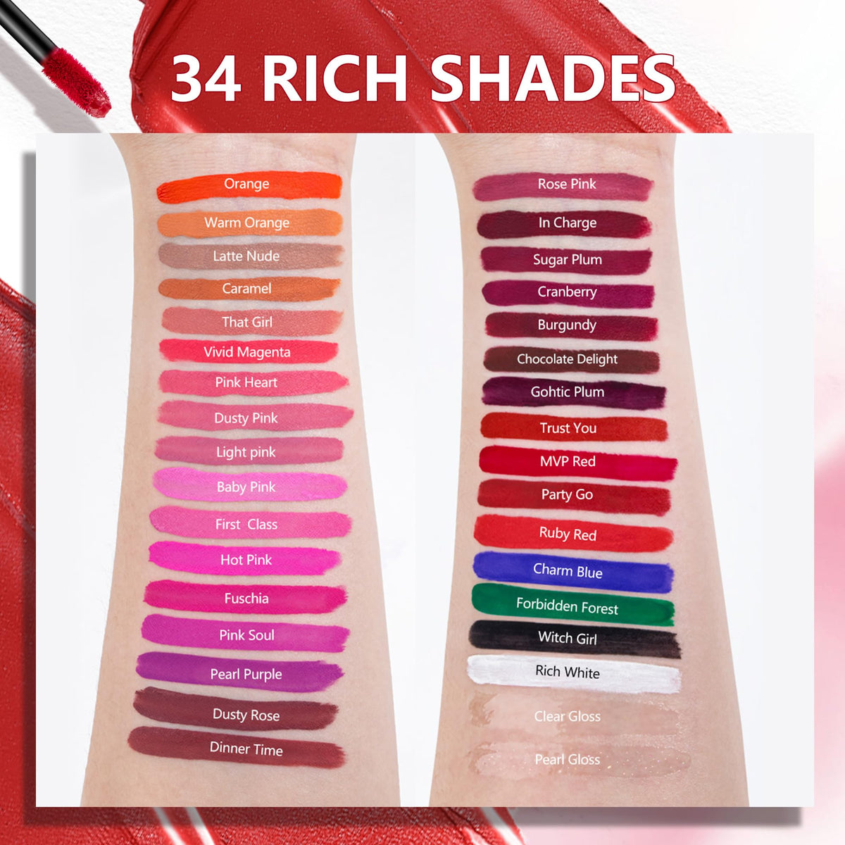MAKI YIKA Dark Red Lipstick for Women Color Stay Long Lasting Lipsticks