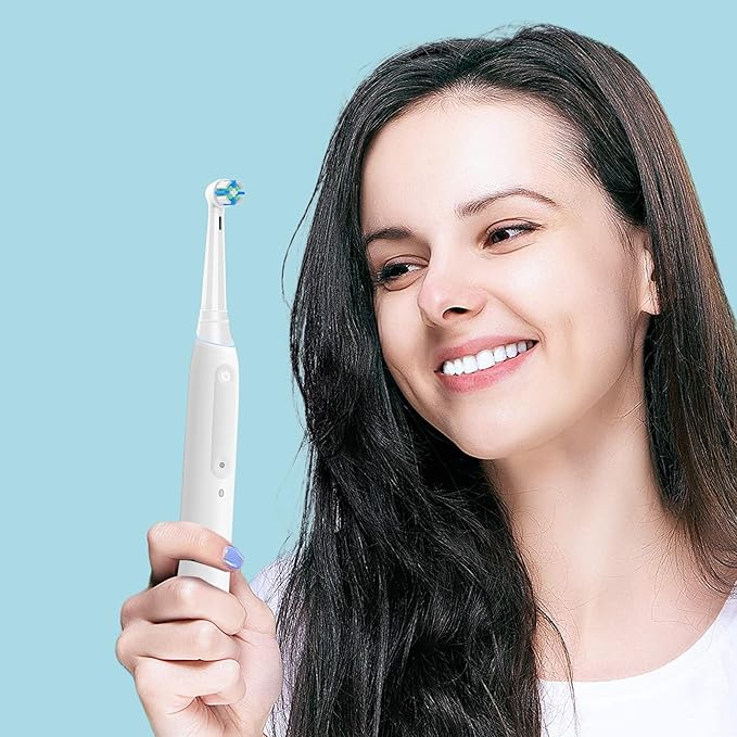 8 Count IO Replacement Heads Compatible with Oral B IO 2/3/4/5/6/7/8/9/10 Series Electric Toothbrushes, Medium Softness Brush Heads Compatible with Oral B iO for Teeth and Gums Care (White)
