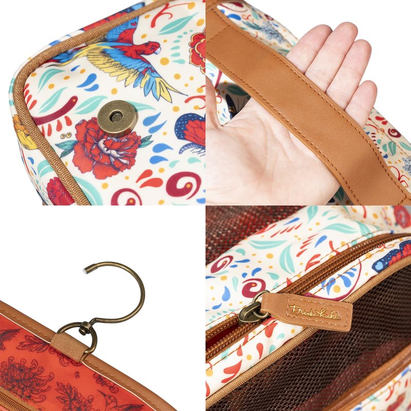 Grupo Erik Frida Kahlo Travel Toiletry Bag with Swivel Hook