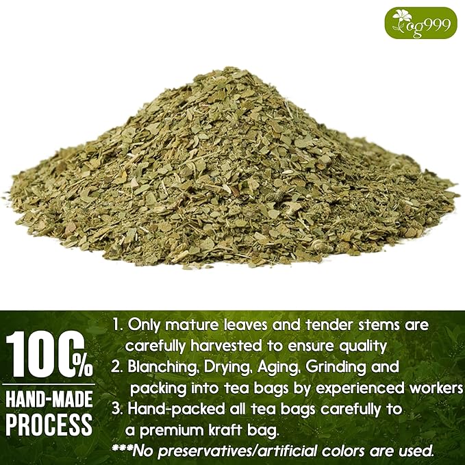 TOG999, 120 Tea Bags Yerba Mate, Hi-Caffeine, Unsmoked Yerba Mate Tea Bags, Super-Green Yerba Mate, No Dust, Fresh - Never Aged (Ilex Paraguariensis), Cultivated from Argentina - Rich in Antioxidants and Plant Nutrients.