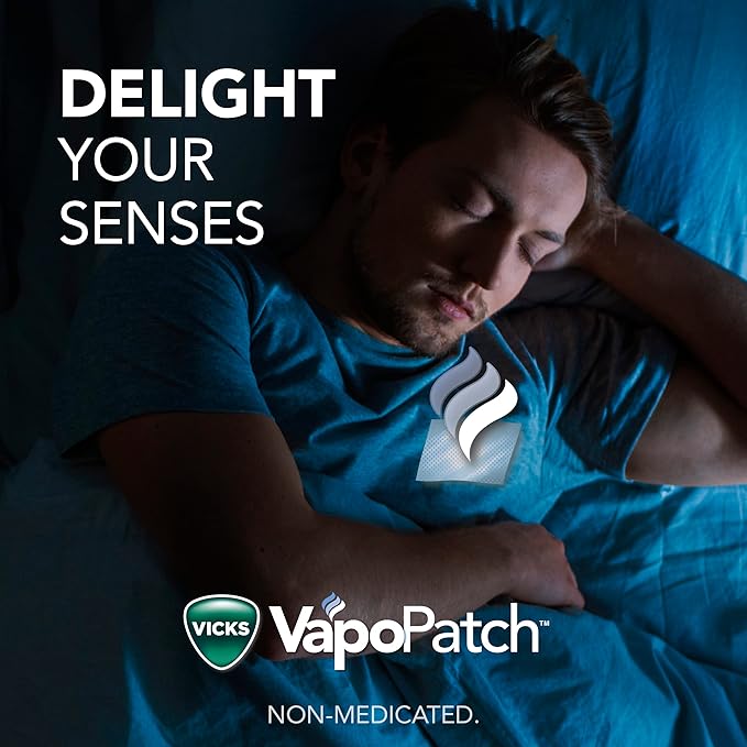 Vicks VapoPatch, Wearable Mess-Free Aroma Patch, Soothing & Comforting Non-Medicated Vicks Vapors, For Adults & Children Ages 6+, 5ct (2 pack)