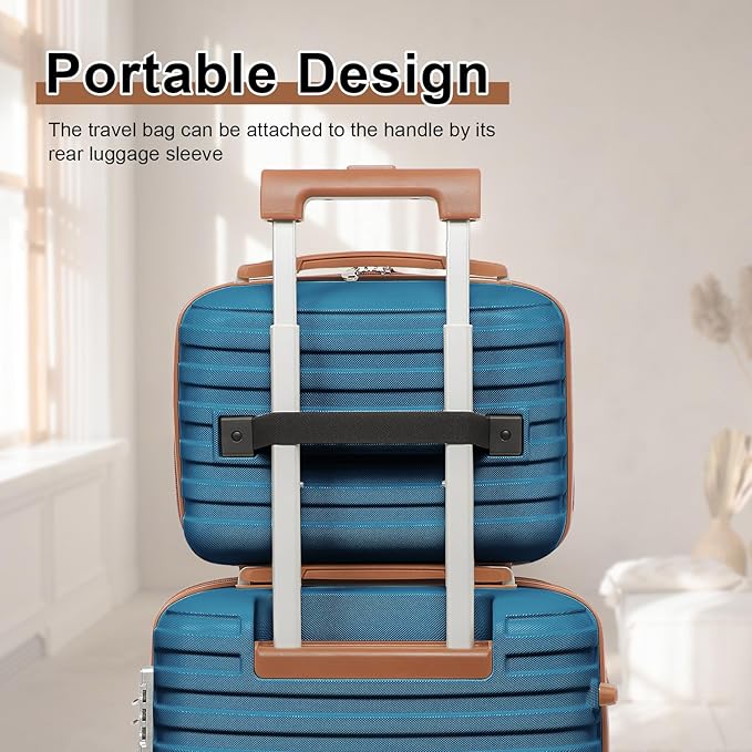 Joyway Luggage Set 7 Piece Suitcase Sets with Spinner Wheel,Hardside Expandable Travel Laggage with TSA Lock(18/20/24/28 Blue)
