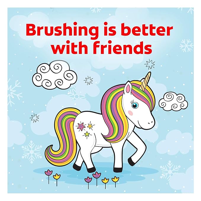Colgate Kids Battery Powered Toothbrush, Unicorn, Extra Soft Toothbrush, Ages 3 and Up, 2 Pack